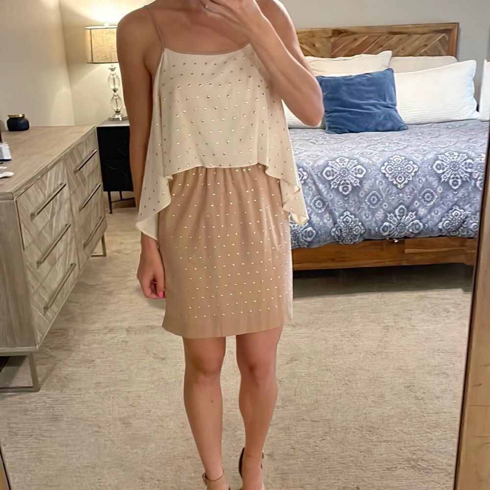 C Luce Cream Studded Dress